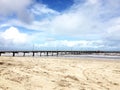 When the Bright Blue Sky Touches the Sandy Beach Royalty Free Stock Photo