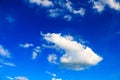 Bright blue sky with white clouds