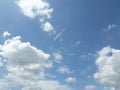 Bright blue sky and white clouds Royalty Free Stock Photo