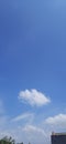 bright blue sky and white clouds cool breeze Royalty Free Stock Photo