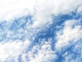 Bright Blue Sky with White Wispy Clouds Royalty Free Stock Photo