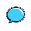 Bright Blue Speech Bubble Graphic Element Royalty Free Stock Photo