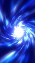 Bright blue swirling light forming a glowing vortex with intense motion and depth Royalty Free Stock Photo