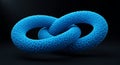 Bright blue textured infinity symbol abstract art Royalty Free Stock Photo
