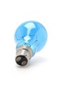 Bright blue tungsten light bulb Royalty Free Stock Photo