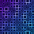 Bright blue violet neon geometric squares abstract background Royalty Free Stock Photo