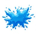 Bright Blue Water Splash Illustration Royalty Free Stock Photo