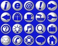 Bright Blue Website Buttons Royalty Free Stock Photo