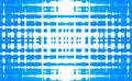 BRIGHT BLUE AND WHITE GRID PATTERN