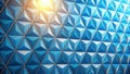 Bright Blue and White Triangular Wallpaper Design with a Sunburst Pattern A Geometric Background Image Ideal for Home Royalty Free Stock Photo