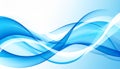 Intertwining bright blue and white waves with fine linear details on a soft gradient background Royalty Free Stock Photo