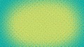 Bright blue and yellow and emerald pop art retro background with halftone dots in comic style, vector illustration eps10 Royalty Free Stock Photo