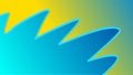 bright blue and yellow gradient background with sharp zigzag organic shapes Royalty Free Stock Photo
