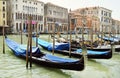 Bright boat in Venice canal, Italy Royalty Free Stock Photo