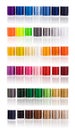 Set of colorful sewing threads on white background Royalty Free Stock Photo