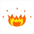 Bright bonfire Icon Summer campfire Royalty Free Stock Photo