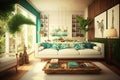 Bright and Breezy Tropical Living Room