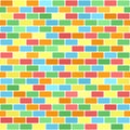 Bright brick wall pattern. Seamless vector background