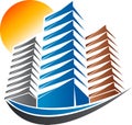 Bright building logo Royalty Free Stock Photo