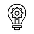 Bright bulb Isolated Vector icon which can easily modify or edit Royalty Free Stock Photo