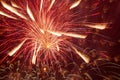 bright burst of fireworks in night sky