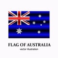 Bright button with flag of Australia. Happy Australia day background. Vector illustration. Royalty Free Stock Photo