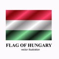 Bright button with flag of Hungary. Happy Hungary day banner. Vector.