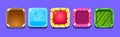 Bright Button for Game Interface Design Vector Set Royalty Free Stock Photo