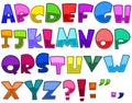 Bright cartoon alphabet