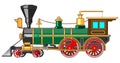 Bright cartoon steam locomotive