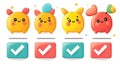 Bright Cartoon-Style Checklist with Checkboxes for Efficient Task Organization