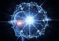 Is a bright, central light, symbolizing the concept of artificial intelligenc Royalty Free Stock Photo