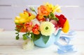 Bright cheerful spring flowers