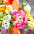 Bright cheerful spring flowers