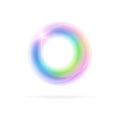 Bright circle on a light background. Royalty Free Stock Photo