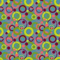 Bright circles abstract seamless pattern Royalty Free Stock Photo