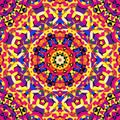 Bright circular kaleidoscope pattern