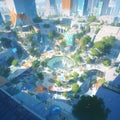 Bright Cityscape: Sustainable Future Awaits