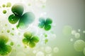 Bright classic four leaf clover background, Generative AI