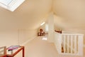 Bright clean attic in the small home. Royalty Free Stock Photo