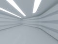 Bright clean interior. Empty open plan interior. 3D Royalty Free Stock Photo