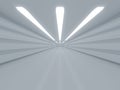 Bright clean interior. Empty open plan interior. 3D Royalty Free Stock Photo