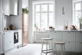 Bright, clean modern kitchen interior Royalty Free Stock Photo