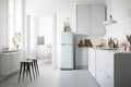 Bright, clean modern kitchen interior Royalty Free Stock Photo