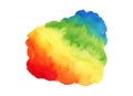 Bright clear rainbow colors watercolour stain