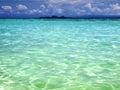 Bright clear turquoise sea