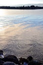 Bright cloud reflection across water surface at Collingwood Harbour Royalty Free Stock Photo