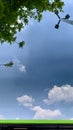 Bright clouds and blue skies Vertical wallpaper