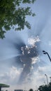 Bright clouds and blue skies Vertical wallpaper