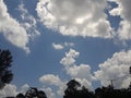 Bright cloudy blue skies overhead during the day 7 Royalty Free Stock Photo